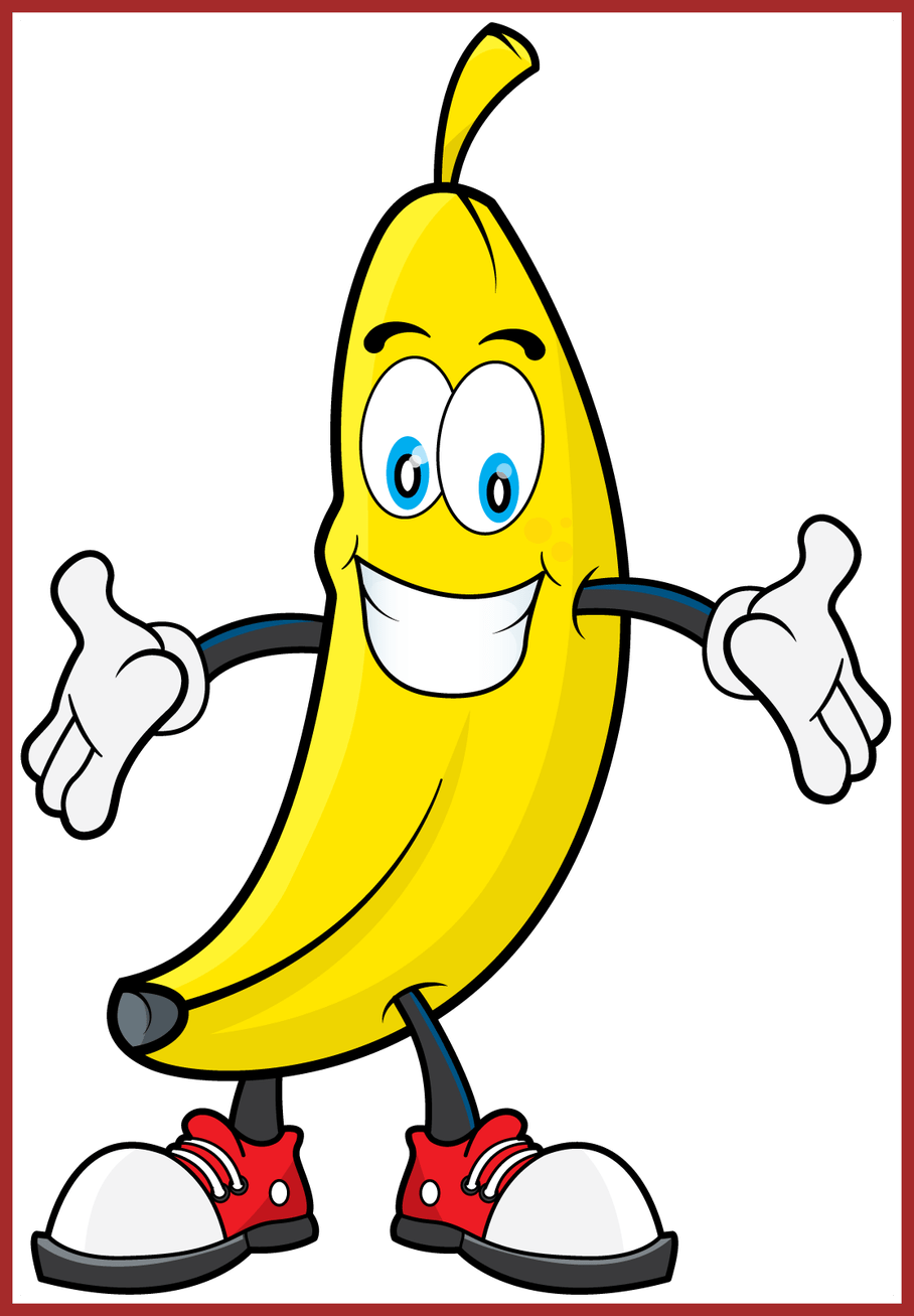 Banner Free Download Bananas Clipart Cartoon - Clip Art Banana (908x1307)