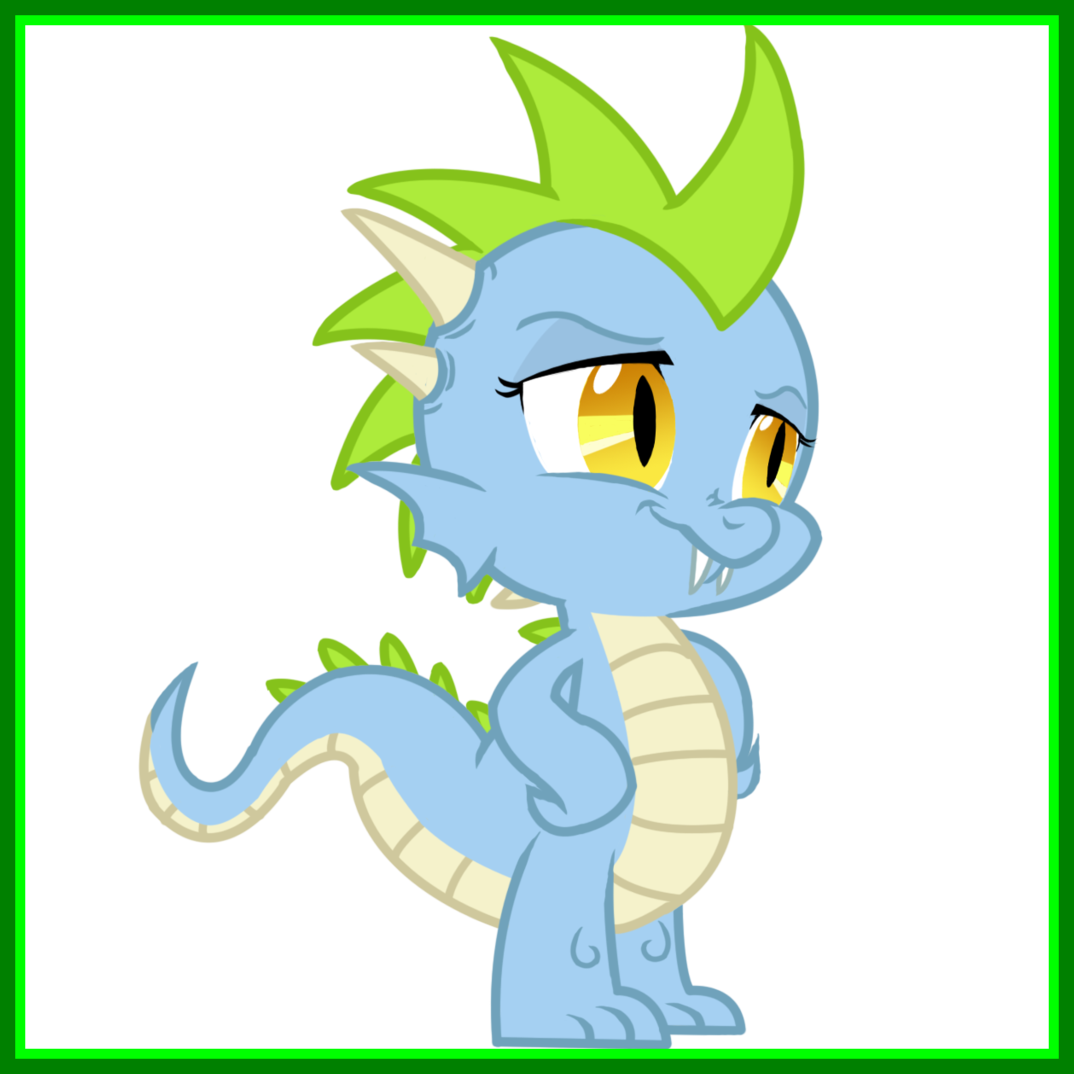 Clip Art Free Library Baby Dragon Clipart - Blue Spike The Dragon (1074x1074)