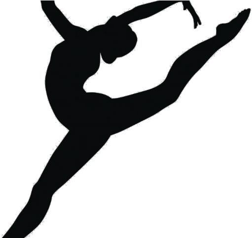Silhouettes Clipart Ball Dance - Black And White Gymnastics (640x480)