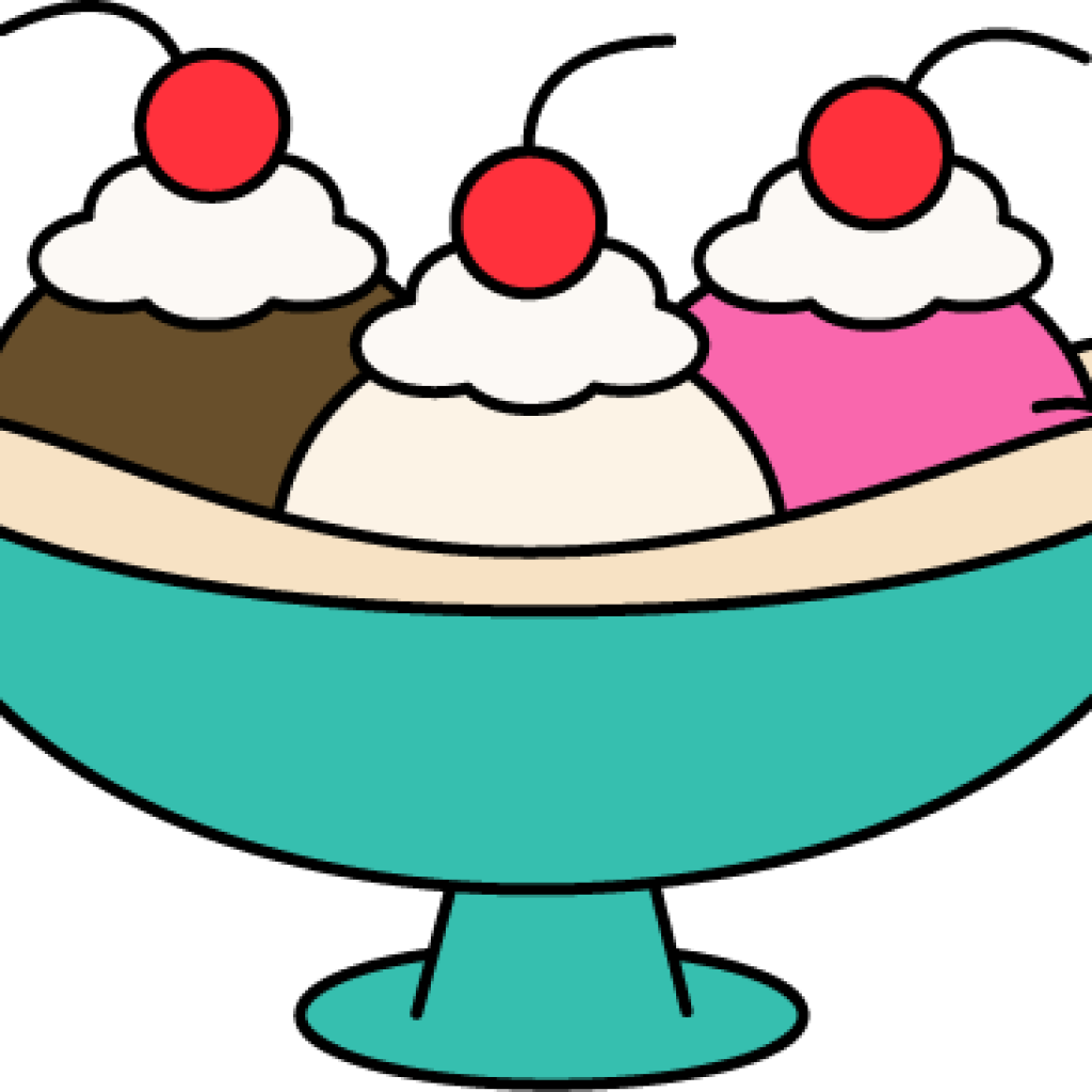 Ice Cream Images Clip Art Ice Cream Clip Art Ice Cream - Banana Split Ice Cream Clipart (1024x1024)
