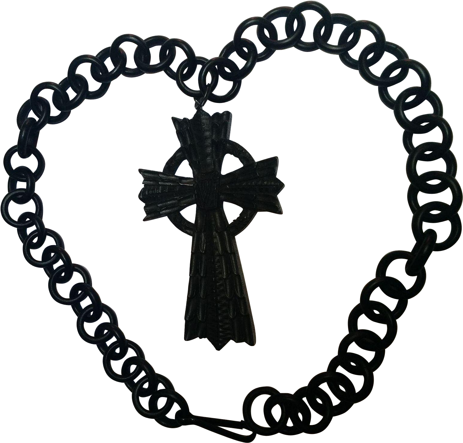 Victorian Mourning Jewelry Necklace Large Bog Oak Celtic - Logo Swallow (1533x1533)