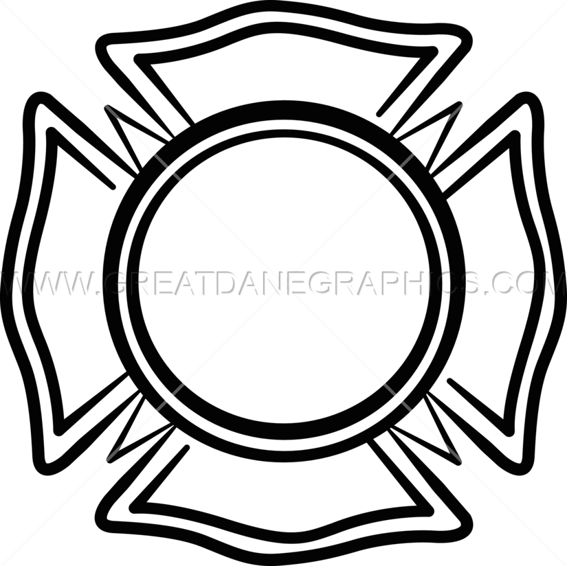 Maltese Cross Clipart - Volunteer Fire Department Emblem (825x824)