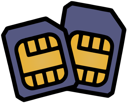 Two Sim Cards Copyright Free Images, Royalty Free Images, - Sim Card Clipart (500x395)