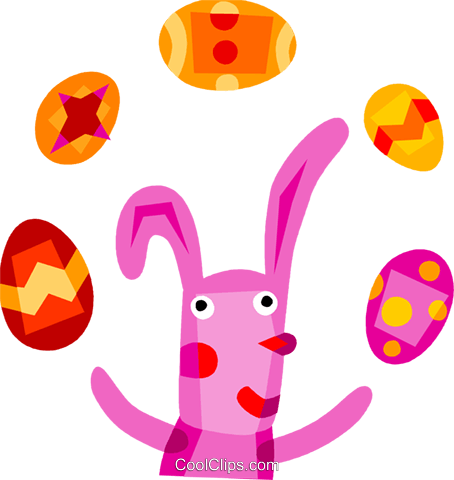 Easter Bunny Royalty Free Vector Clip Art Illustration - Easter Bunny Royalty Free Vector Clip Art Illustration (454x480)