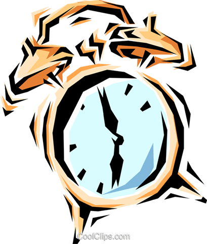 Alarm Clock Royalty Free Vector Clip Art Illustration - Clock Ringing ...
