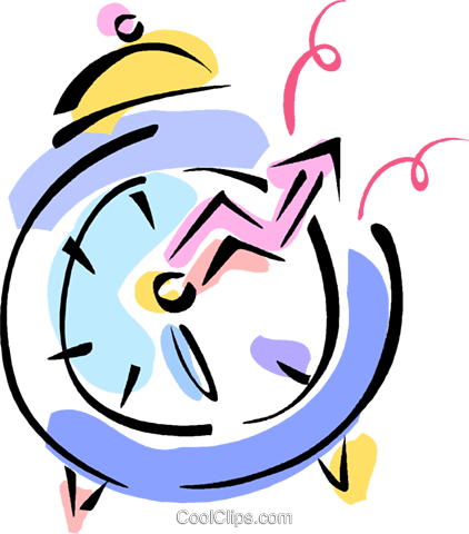 Alarm Clock Royalty Free Vector Clip Art Illustration - Illustration (422x480)