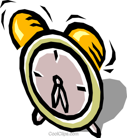 Alarm Clocks Royalty Free Vector Clip Art Illustration - Illustration (443x480)