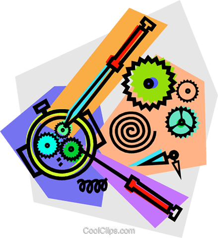 Alarm Clocks Royalty Free Vector Clip Art Illustration - Circle (439x480)