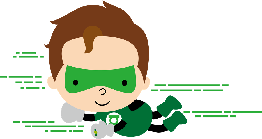 Minus Superhero Clipart, Clip Art, Children, Superhero, - Lanterna Verde Baby Png (900x479)