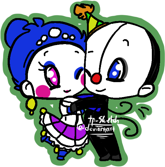 Clip Library Download Ballora Drawing Big - Балоры И Эннарда Поцелуй (564x564)
