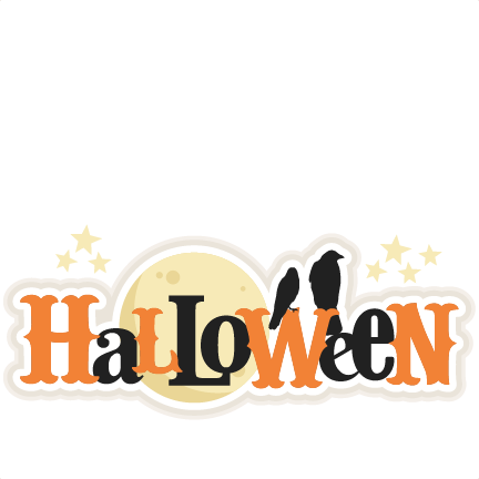 Halloween Title Svg Scrapbook Title Svg Cutting Files - Halloween Title Font (432x432)