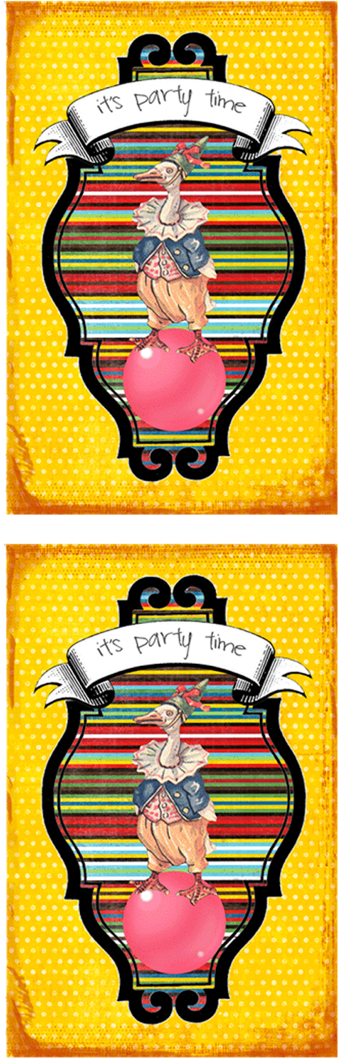 Free Printable Party Cards, Circus, Duck, Goose, Birthday, - Fashion (1237x1600)