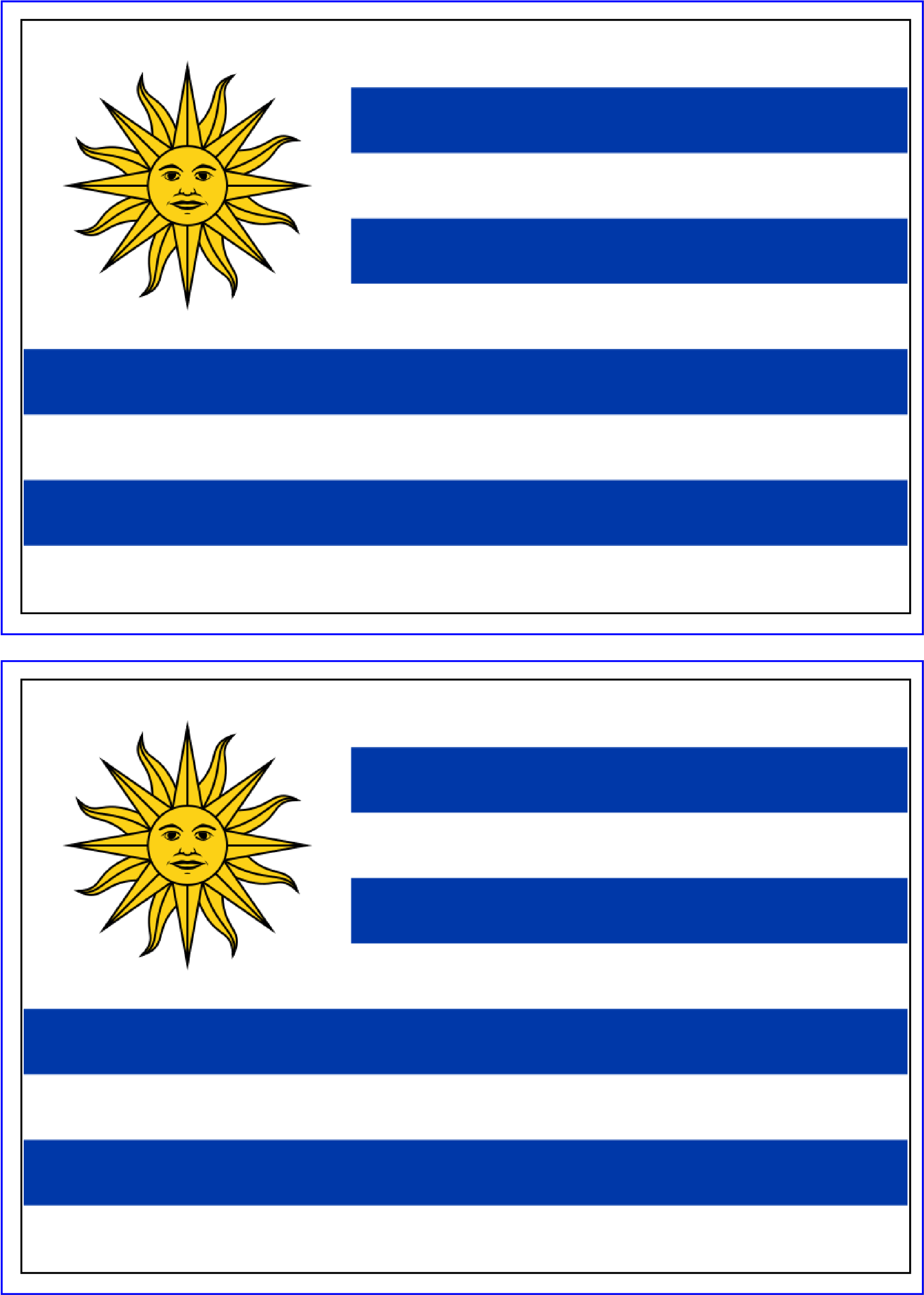 Free Printable Uruguay Flag Uruguay Flag, Flag Template, - Bandera De Uruguay Para Imprimir (2480x3508)