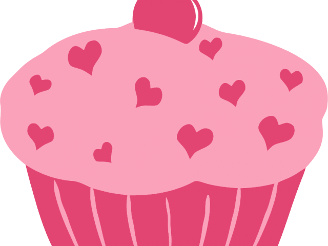 Cupcake Clipart Heart - Pink Cup Cake Clip Art (640x480)