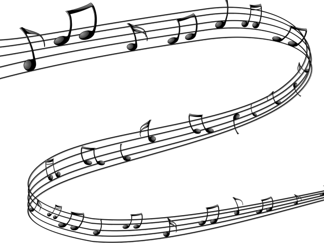 Music Notes Clipart Transparent Background - Transparent Background Music Notes Png (640x480)