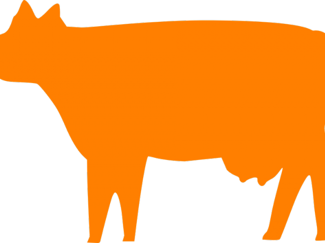Farm Clipart Pastoral Farming - Cow Silhouette (640x480)