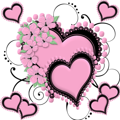 Tubes St-valentin - Saint Valentin Coeur Rose (500x500)