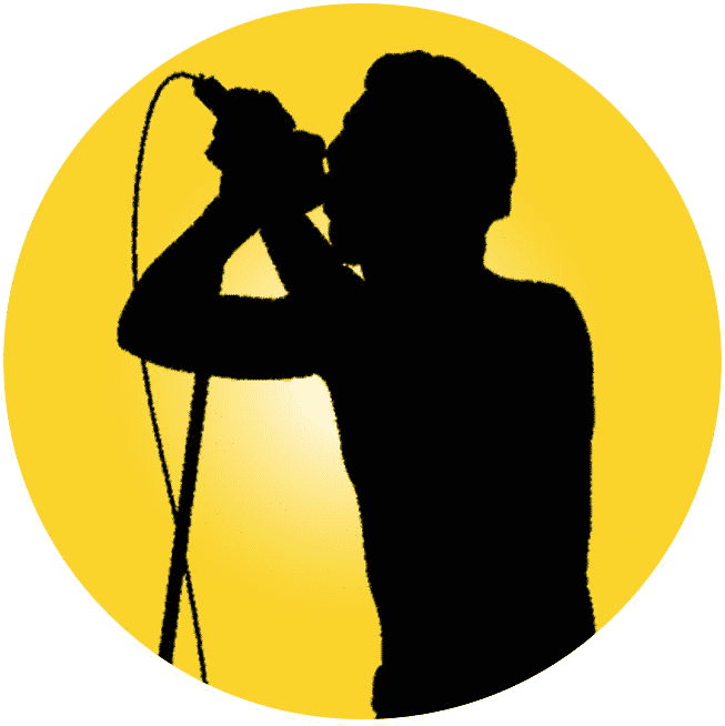 Rolling Stone Super Bowl Party - Male Singer Silhouette Png (653x654)