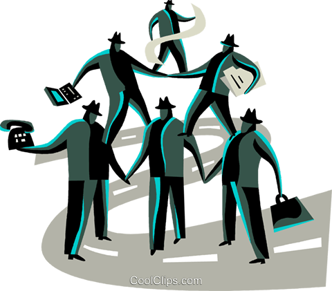 Teamwork And Cooperation Royalty Free Vector Clip Art - Imagens Equipe De Trabalho Em Png (480x421)