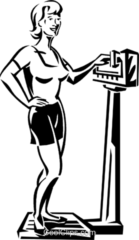 Woman Standing On A Scale Royalty Free Vector Clip - Woman Standing On A Scale Royalty Free Vector Clip (278x480)