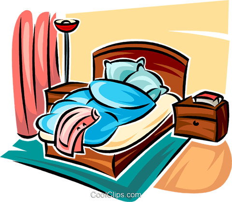 Bed Royalty Free Vector Clip Art Illustration - Clip Art (480x418)