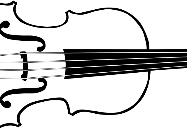 Violin Clipart Outline - Violin Clipart (641x437)