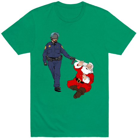 Pike And Santa Mens T-shirt - Shirt (484x484)