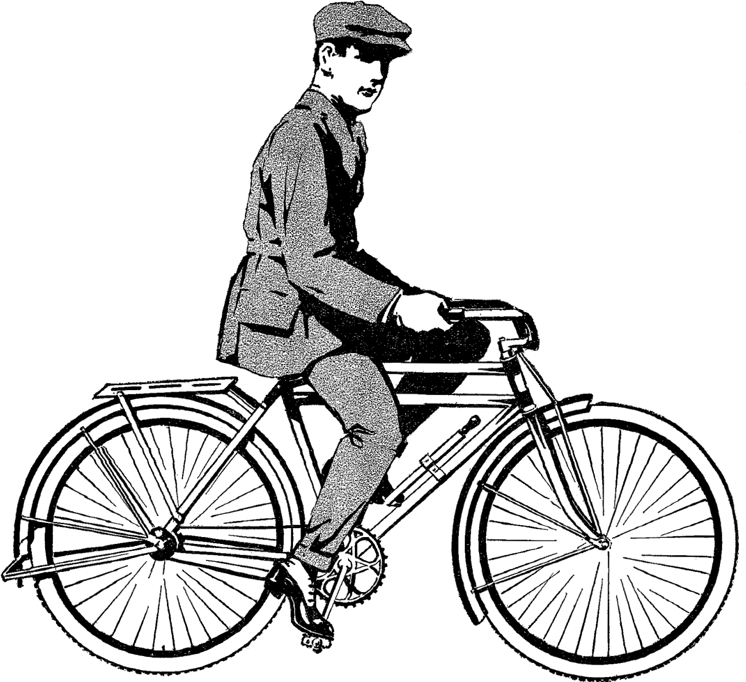 Bicycle Vintage Download Illustration - Vintage Bike Illustration (1600x1485)