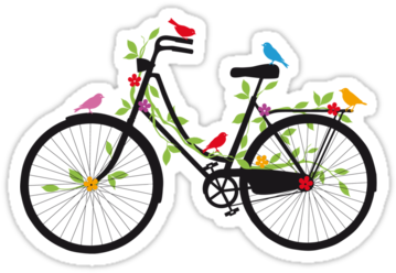 Life Is A Beautiful Ride Vintage Bicycle Vector Image - Old Vintage Bicycle With Postcards (package Of 8) (375x360)