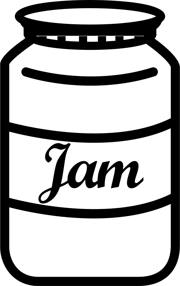 Jam Jar With Label Comments - Outline Picture Of Jam Bottle (620x980)