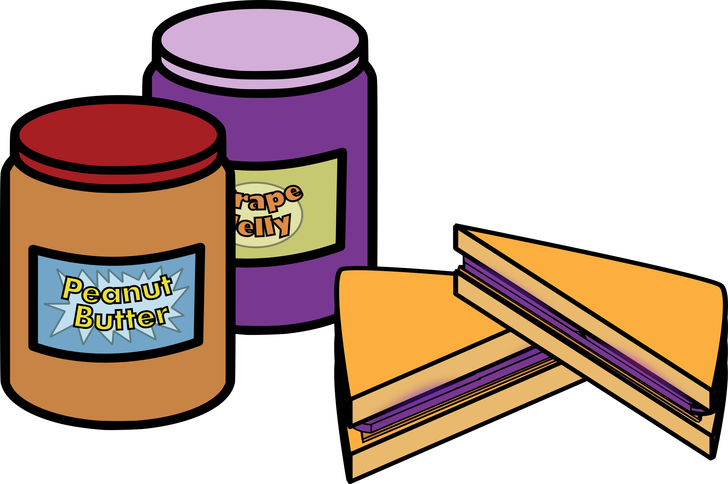 Big Image - Peanut Butter And Jelly Sandwich - (2400x1595) Png Clipart Down...