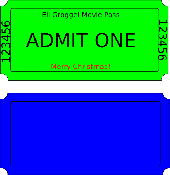 Movie Ticket Clip Art At Clkercom Vector - Clip Art (582x600)