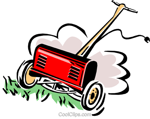Lawn Mower Royalty Free Vector Clip Art Illustration - Lawn Care (480x381)