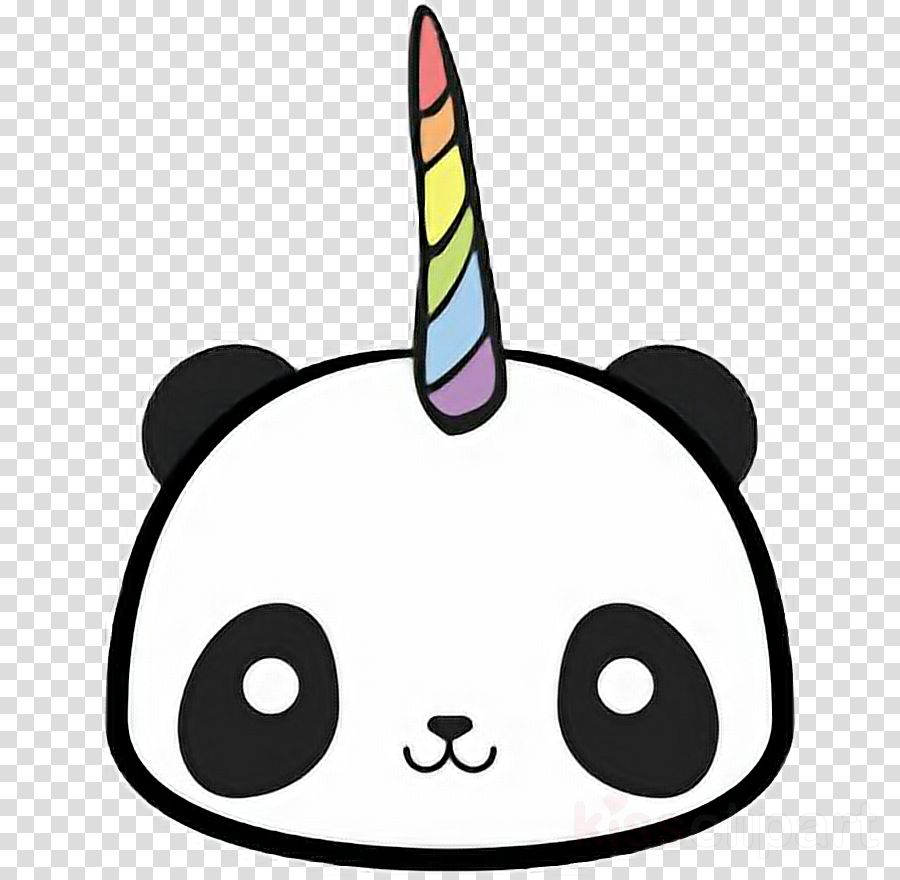 Download Kawaii Panda Unicorn Clipart Giant Panda T-shirt - Panda Unicorn (900x880)