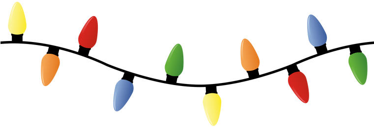 Christmas Light Bulb Coloring Page Colored Christmas - Transparent Christmas Lights String (760x267)