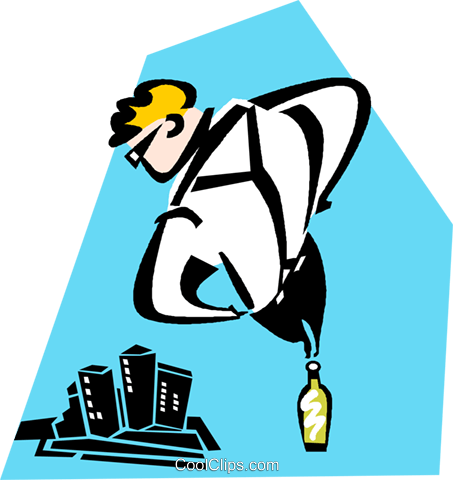 Magic Genie Looking Over The City Royalty Free Vector - Caldicott Guardian Nhs (453x480)