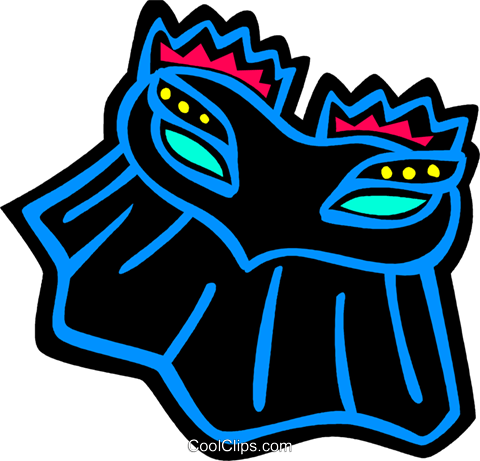 Mardi Gras Mask Royalty Free Vector Clip Art Illustration - Mardi Gras Mask Royalty Free Vector Clip Art Illustration (480x461)
