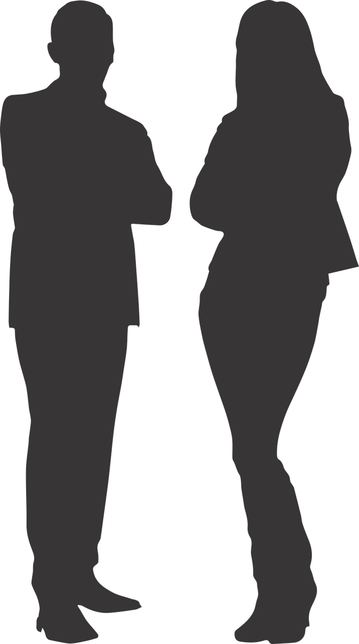 Silhouette Man Woman Transparent - Silhouette Man And Woman (714x1280)