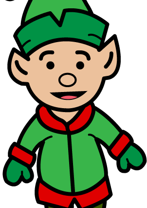 Black And White Stock Clipart Elves - Clip Art Images Of An Elf (302x425)