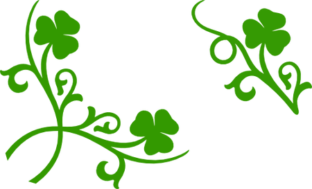 Shamrock Clipart Corner Border - Shamrock Clipart Corner Border (450x273)