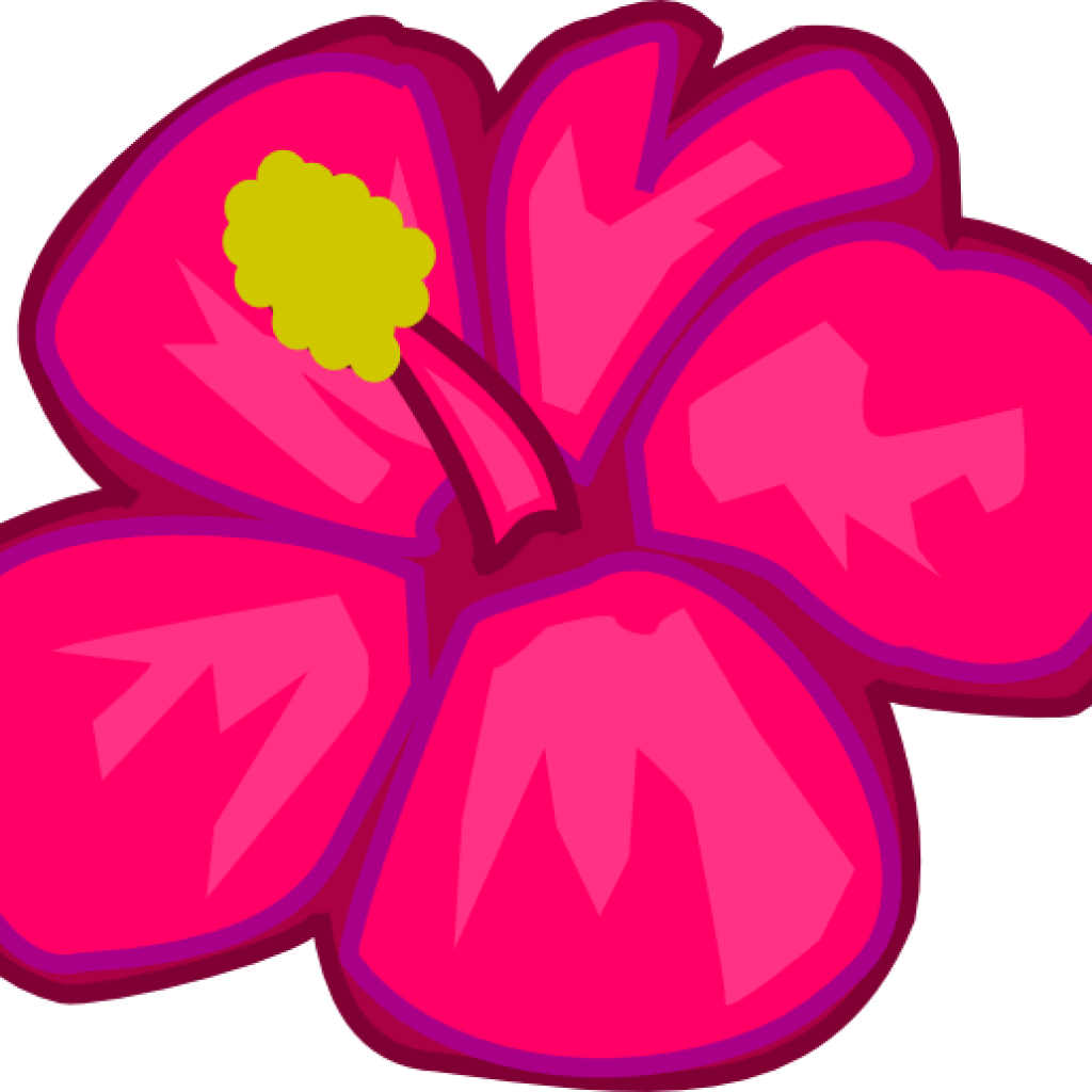 Hawaiian Flower Clipart Hawaiian Flower Clip Art Clipart - Draw A Tropical Flower (1024x1024)