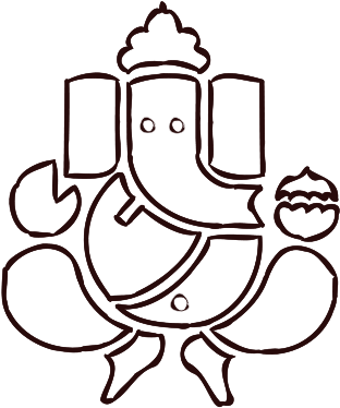 Incredible Ganesh Clipart Png - Line Diagram Of Ganesha (424x600)
