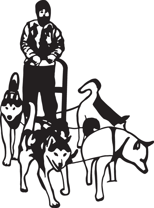 Graphic Royalty Free Stock Iditarod Decal - Musher Clip Art (600x809)