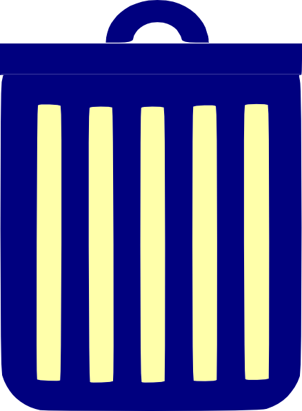 Blue Trash Can Svg Clip Arts 438 X 596 Px - Blue Trash Can Svg Clip Arts 438 X 596 Px (438x596)