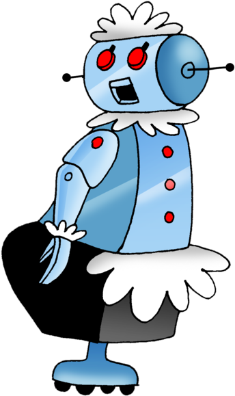 Picture Black And White Stock Rhoda Robot Maid The - Robot Maid From The Jetsons (400x606)