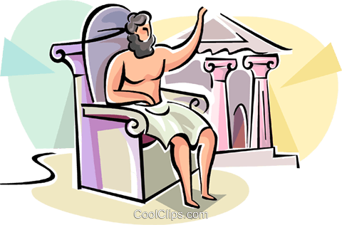 Greek Mythology Zeus Royalty Free Vector Clip Art Illustration - Greek Mythology (480x316)