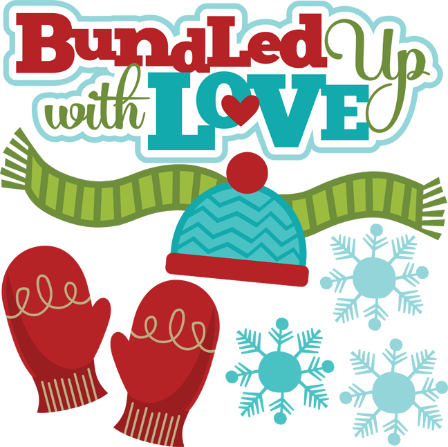 Bundled Up With Love Scrapbook Titles, Christmas Scrapbook, - Scrapbooking (648x646)