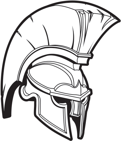 Printed Vinyl Spartan Roman Helmet Stickers Factory - Roman Helmet Line Drawing (600x600)