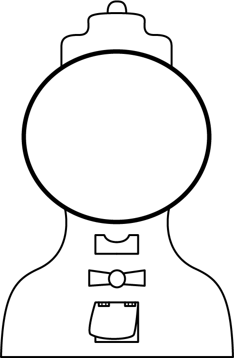 Gumball Machine Line Art - Watch (482x737)