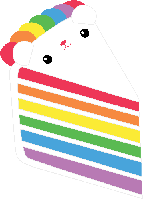 Picture Library Download Bs - Rainbow Cake Png (500x695)
